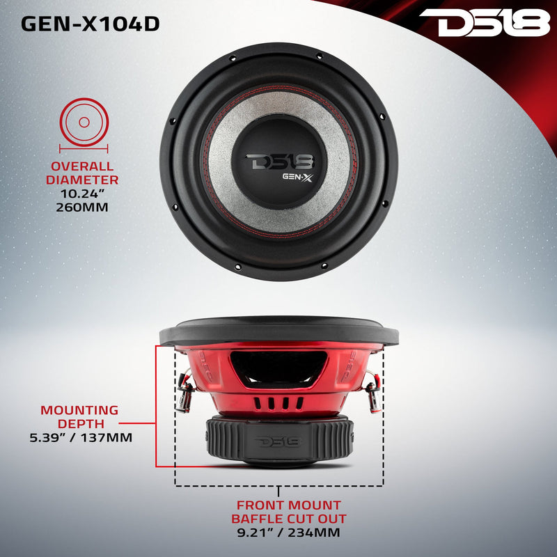 Load image into Gallery viewer, GEN-X 10" Subwoofer 400 Watts Rms DVC 4-Ohm