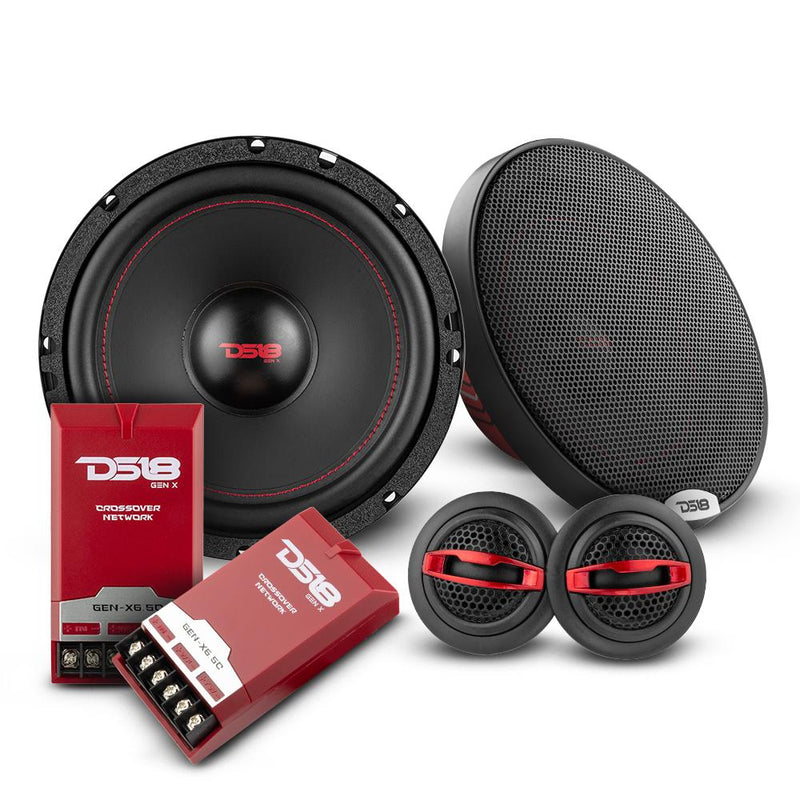 Load image into Gallery viewer, DS18 GEN-X6.5C 6.5" 2-Way Component Speaker Car Speaker 150 Watts 4-Ohm