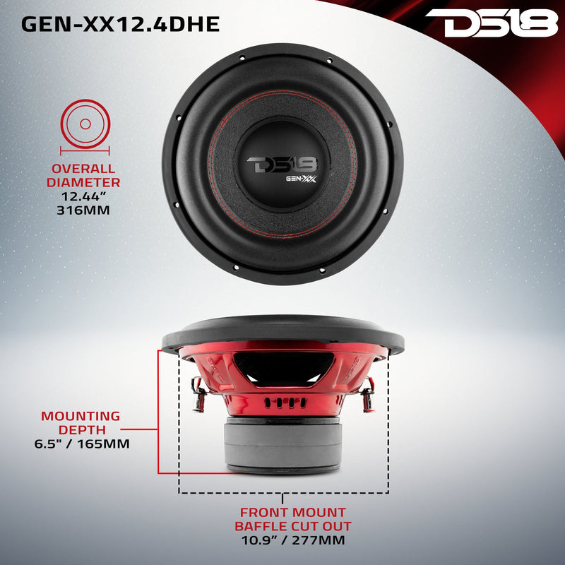 Load image into Gallery viewer, GEN-XX 12" High Excursion Subwoofer Double Stacked Magnets 600 Watts Rms DVC 4-Ohm