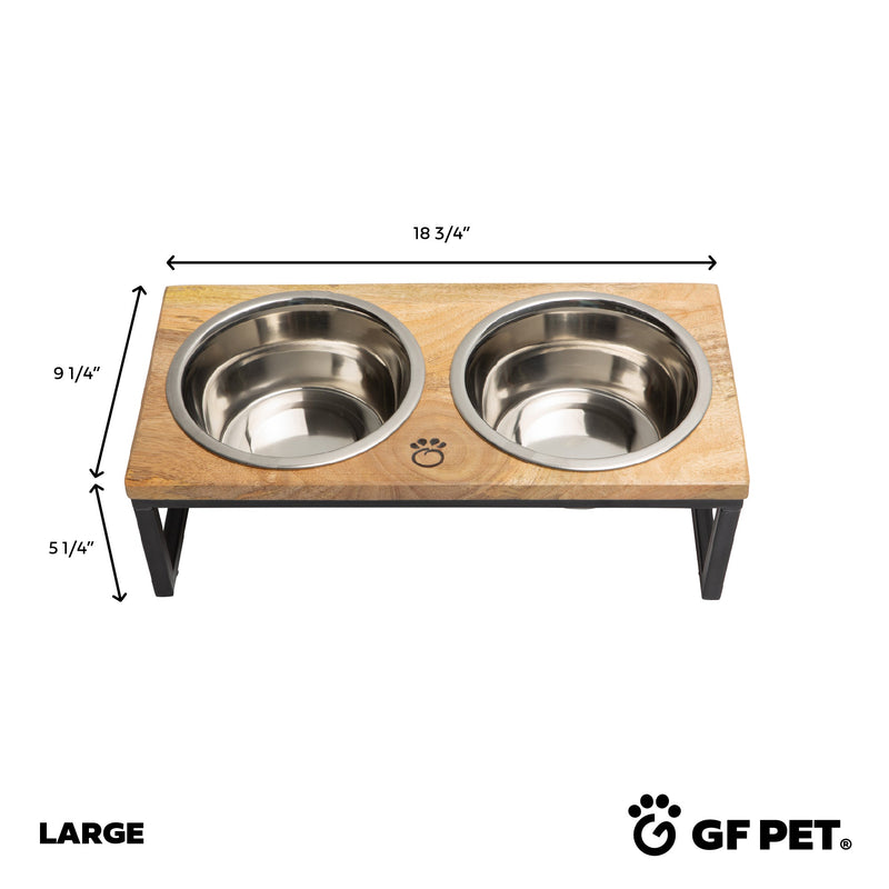 Load image into Gallery viewer, Wood & Metal Elevated Feeder