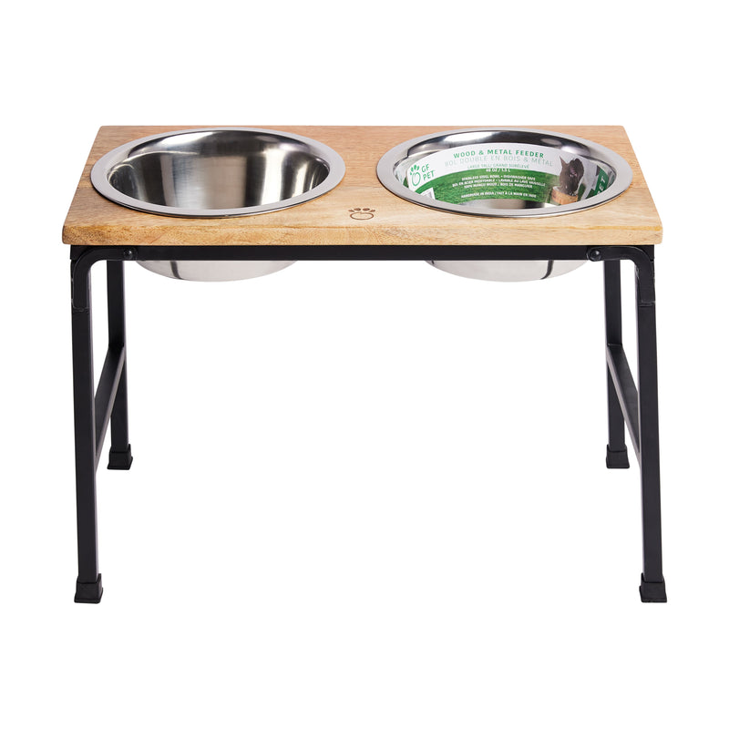 Load image into Gallery viewer, Wood & Metal Elevated Feeder