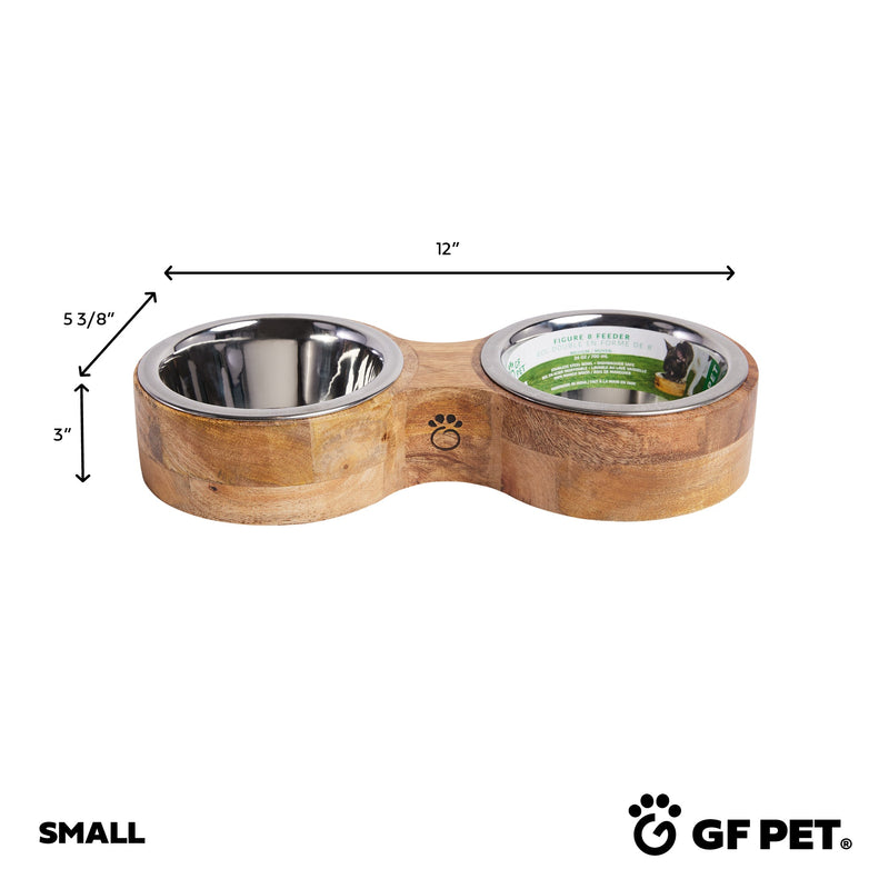 Load image into Gallery viewer, Wood & Metal Feeder Double Diner