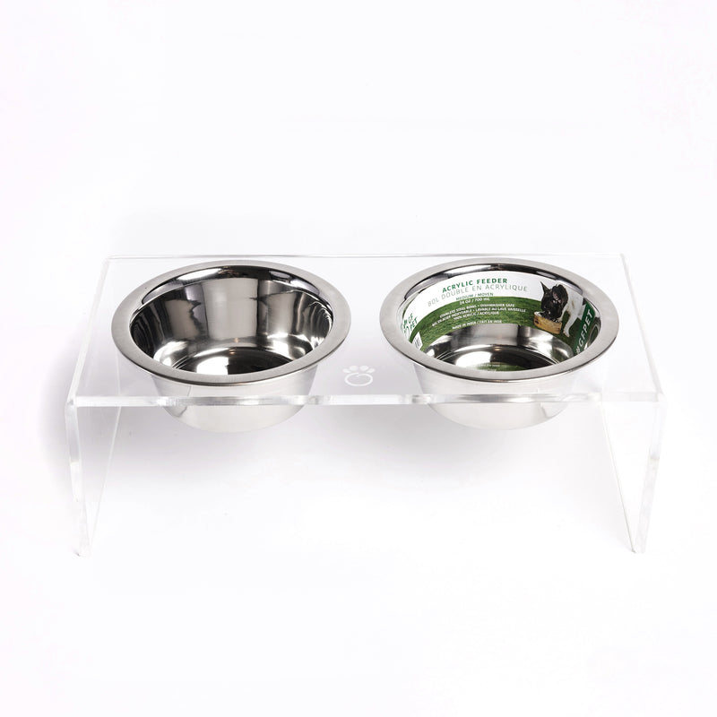Load image into Gallery viewer, Acrylic Double Feeder - Clear