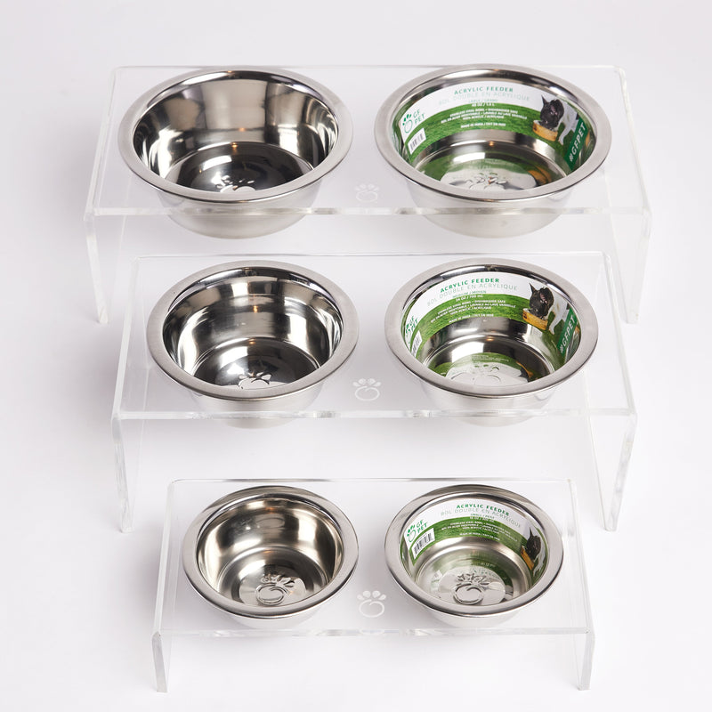 Load image into Gallery viewer, Acrylic Double Feeder - Clear