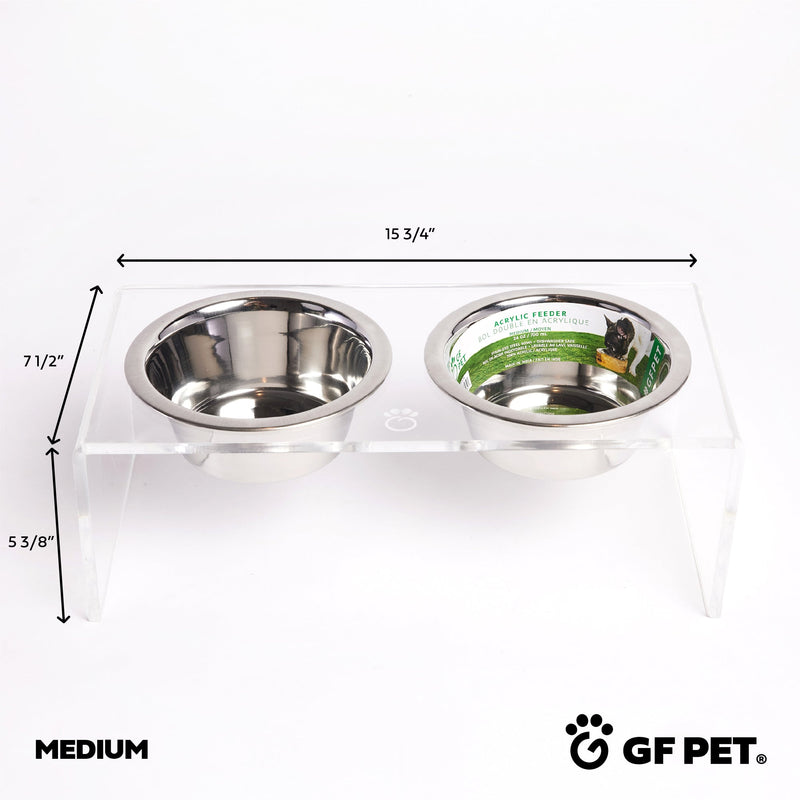 Load image into Gallery viewer, Acrylic Double Feeder - Clear