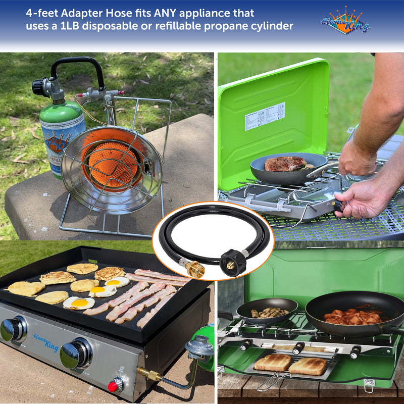 Load image into Gallery viewer, Flame King Propane Gas Hauler Kit-Insulated Protective Carry Case for 3lb Propane Tank plus Adapter Hose