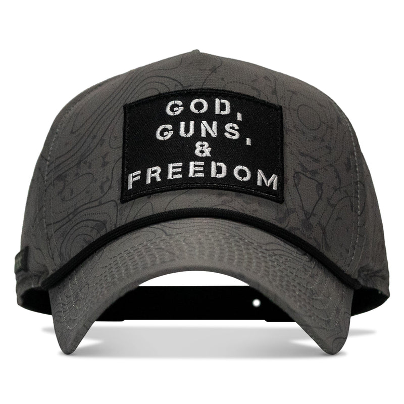 Load image into Gallery viewer, God, Guns, And Freedom Patch Weekender Snapback Hat