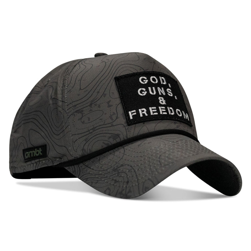 Load image into Gallery viewer, God, Guns, And Freedom Patch Weekender Snapback Hat