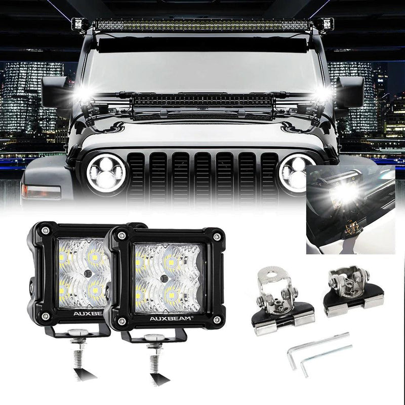 Load image into Gallery viewer, 3 Inch Spot/Flood Beam LED Pods Light + Universal LED Working Lights Mounting Brackets