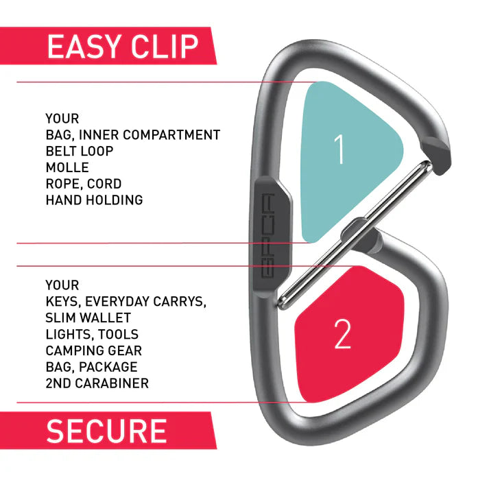 Load image into Gallery viewer, Safety Carabiner Locking Clip (Loop LIT)