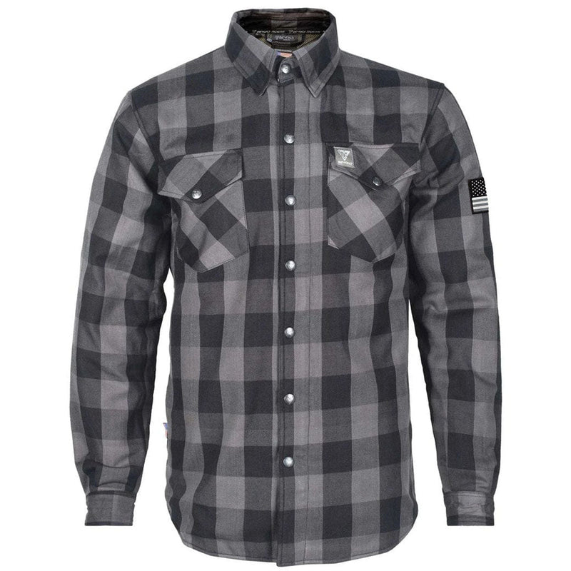 Load image into Gallery viewer, Protective Flannel Shirt - Grey Checkered