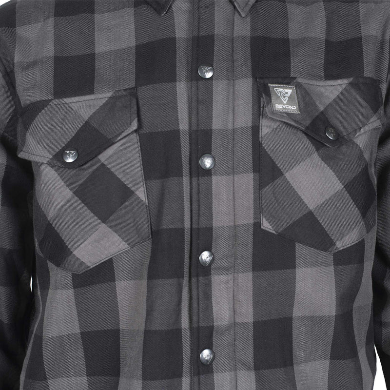 Load image into Gallery viewer, Protective Flannel Shirt - Grey Checkered