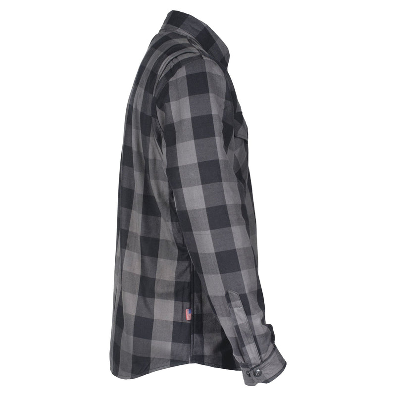 Load image into Gallery viewer, Protective Flannel Shirt - Grey Checkered