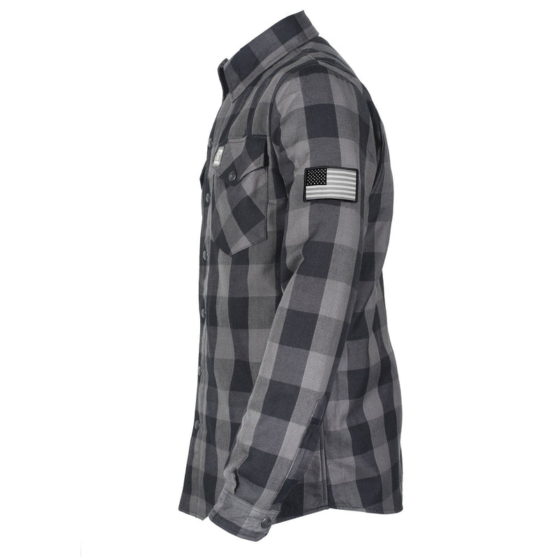 Load image into Gallery viewer, Protective Flannel Shirt - Grey Checkered