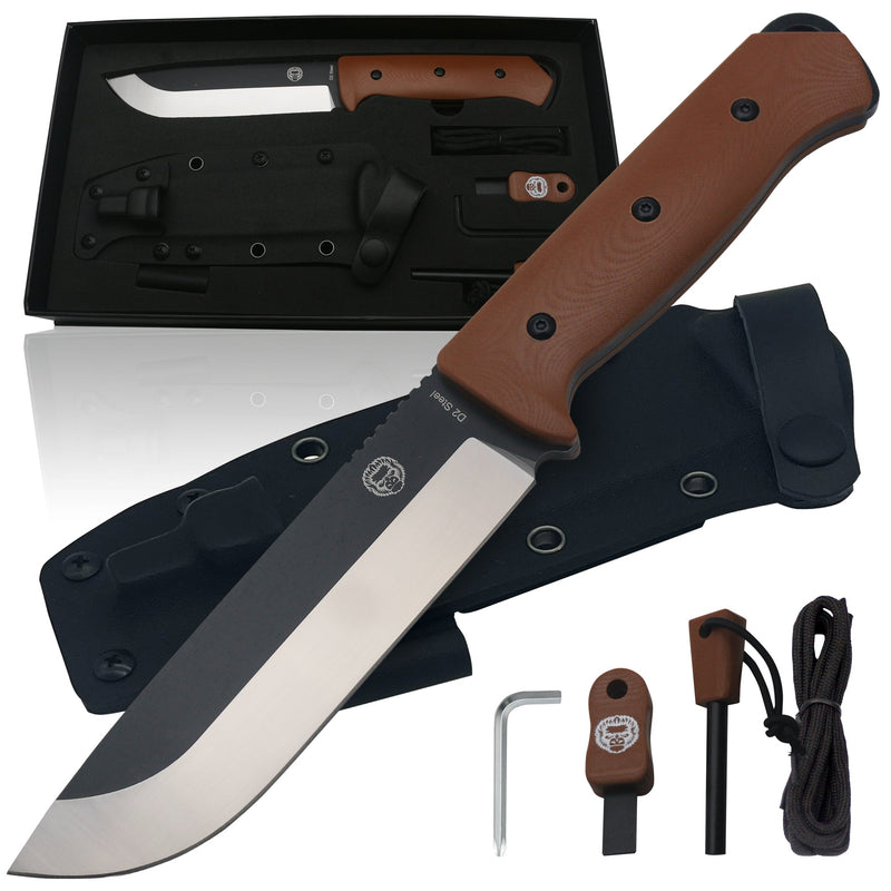 Load image into Gallery viewer, The Bushwhacker D2 Steel Bushcraft Survival Knife Gift Set (Selection)