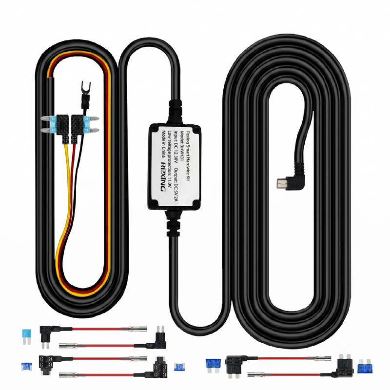Load image into Gallery viewer, Rexing Smart Hardwire Kit Mini-USB Port for All Rexing Supercapacitor Models