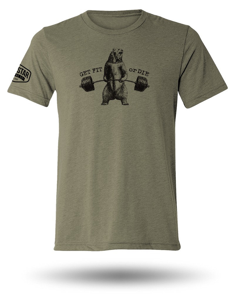 Load image into Gallery viewer, GET FIT OR DIE BEAR TEE (SM - 2XL)