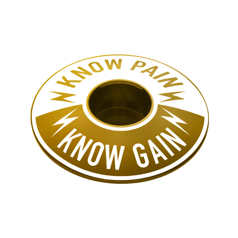 Load image into Gallery viewer, Know Pain Know Gain - Bicycle Headset Cap