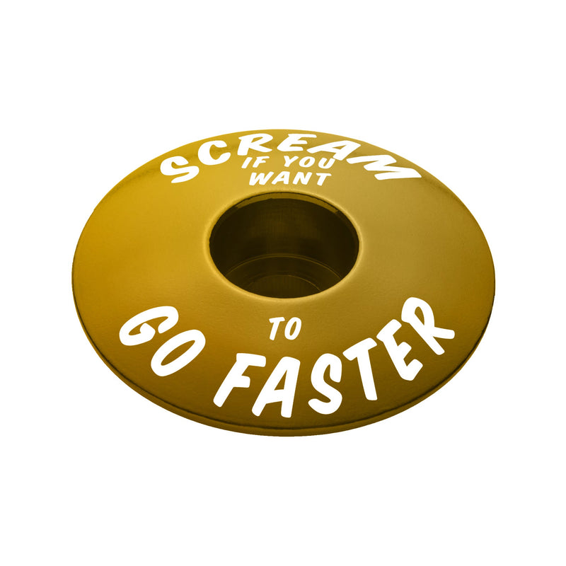 Load image into Gallery viewer, Scream If You Want to Go Faster - Bicycle Headset Cap