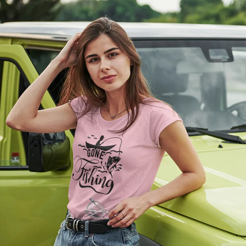 Load image into Gallery viewer, Gone Fishing T-Shirt for Women