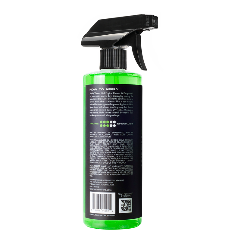 Load image into Gallery viewer, WASH&WHIPS Green Hell Engine Cleaner & Degreaser