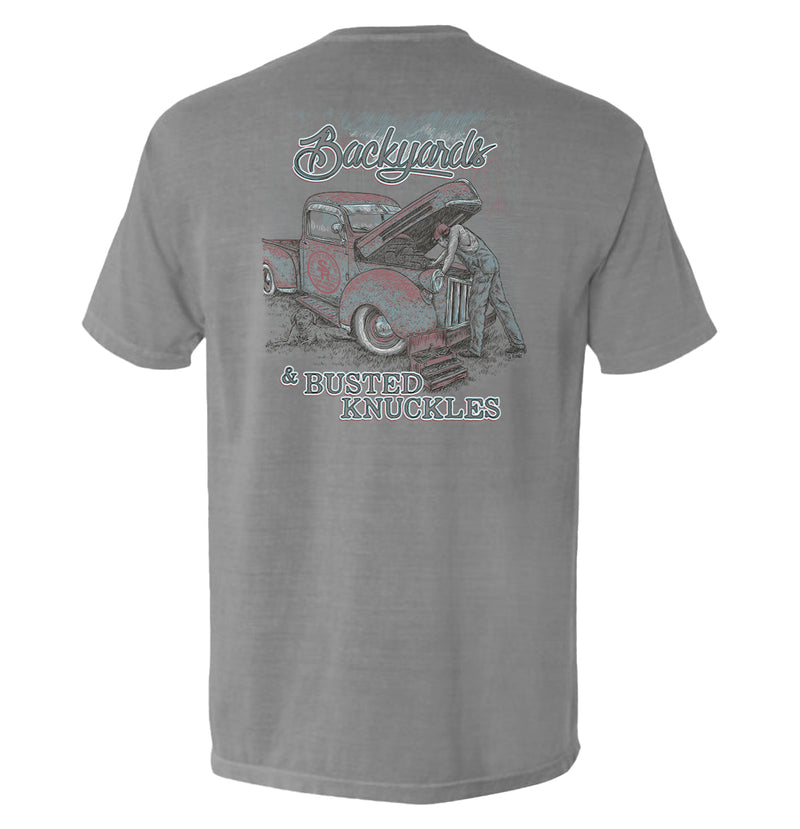 Load image into Gallery viewer, Backyards and Busted Knuckles Pocket Tee