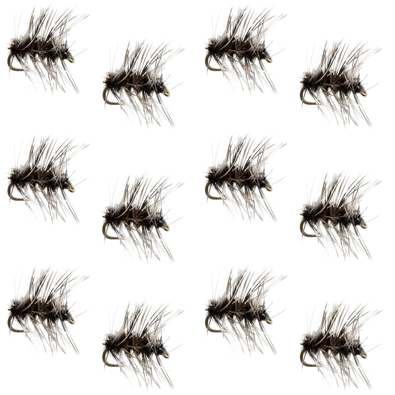 Load image into Gallery viewer, Barbless Griffiths Gnat Midge Trout Dry Fly Fishing Flies - 1 Dozen Flies Size 18