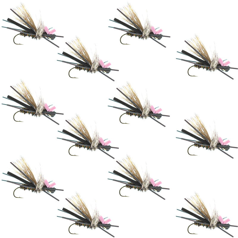 Load image into Gallery viewer, Gypsy King Hopper Foam Body Grasshopper Fly - 1 Dozen Flies Hook Size 10