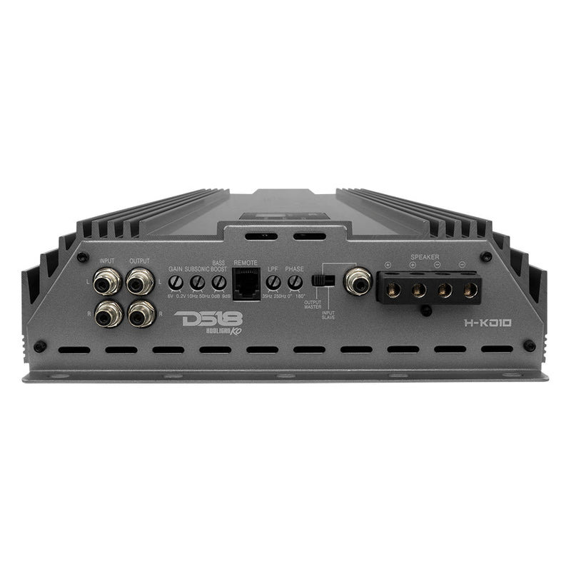 Load image into Gallery viewer, HOOLIGAN KO Silver 1-Channel Amplifier with Voltmeter 10000 Watts Rms @ 1-Ohm Made In Korea