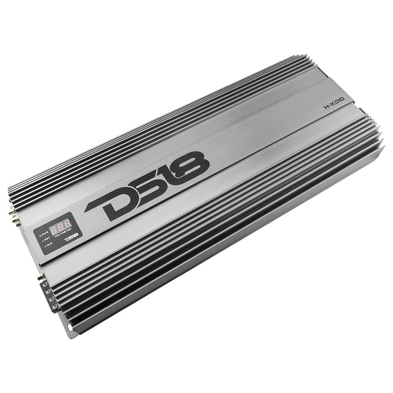 Load image into Gallery viewer, HOOLIGAN KO Silver 1-Channel Amplifier with Voltmeter 10000 Watts Rms @ 1-Ohm Made In Korea