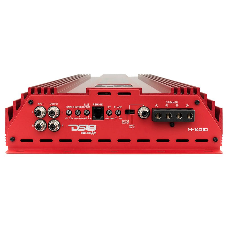 Load image into Gallery viewer, HOOLIGAN KO Red 1-Channel Amplifier with Voltmeter 10000 Watts Rms @ 1-Ohm Made In Korea