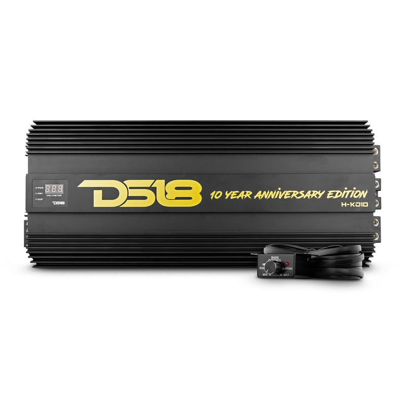 Load image into Gallery viewer, HOOLIGAN KO Gold 1-Channel Amplifier with Voltmeter 10000 Watts Rms @ 1-Ohm Made In Korea