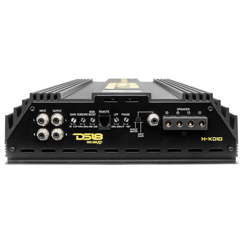 Load image into Gallery viewer, HOOLIGAN KO Gold 1-Channel Amplifier with Voltmeter 10000 Watts Rms @ 1-Ohm Made In Korea