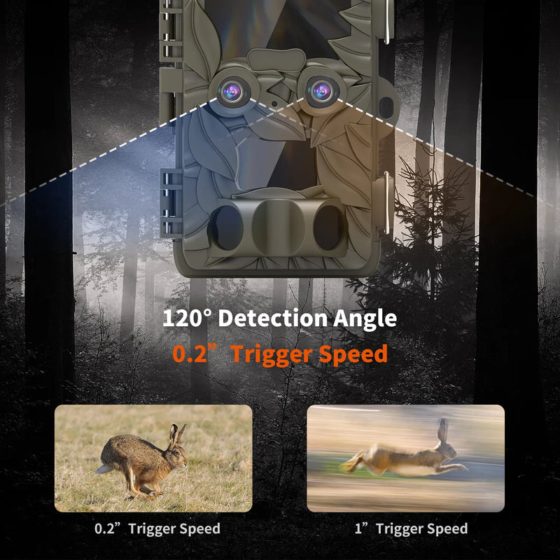 Load image into Gallery viewer, Rexing Woodlens H6 Dual Camera Trail Cam 4K+FHD Ultra HD Video