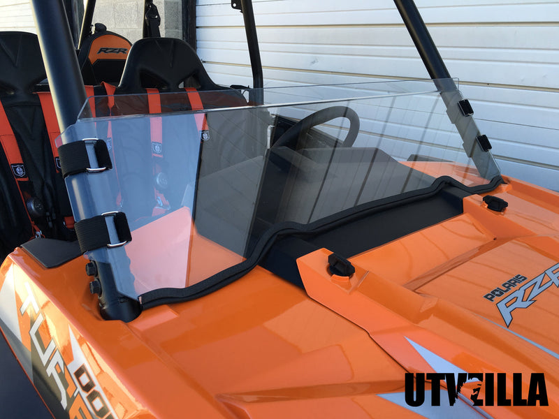 Load image into Gallery viewer, Polycarbonate Half Windshield with Quick Straps for RZR 900, 1000, TURBO (upgrade options)