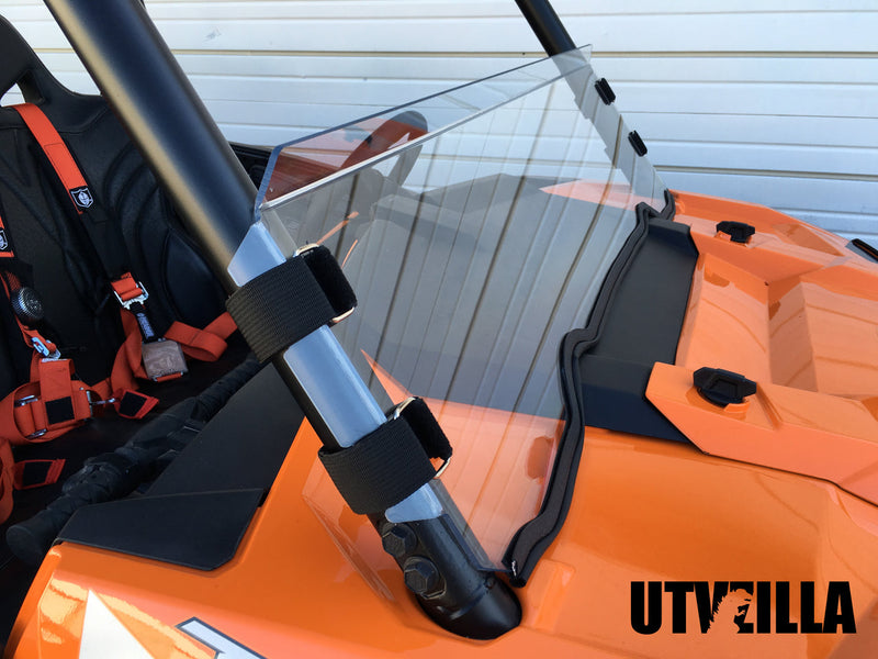 Load image into Gallery viewer, Polycarbonate Half Windshield with Quick Straps for RZR 900, 1000, TURBO (upgrade options)
