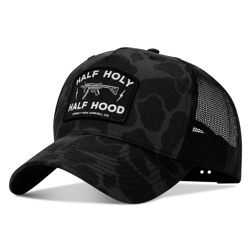 Load image into Gallery viewer, Half Holy. Half Hood. Patch Snapback Hat