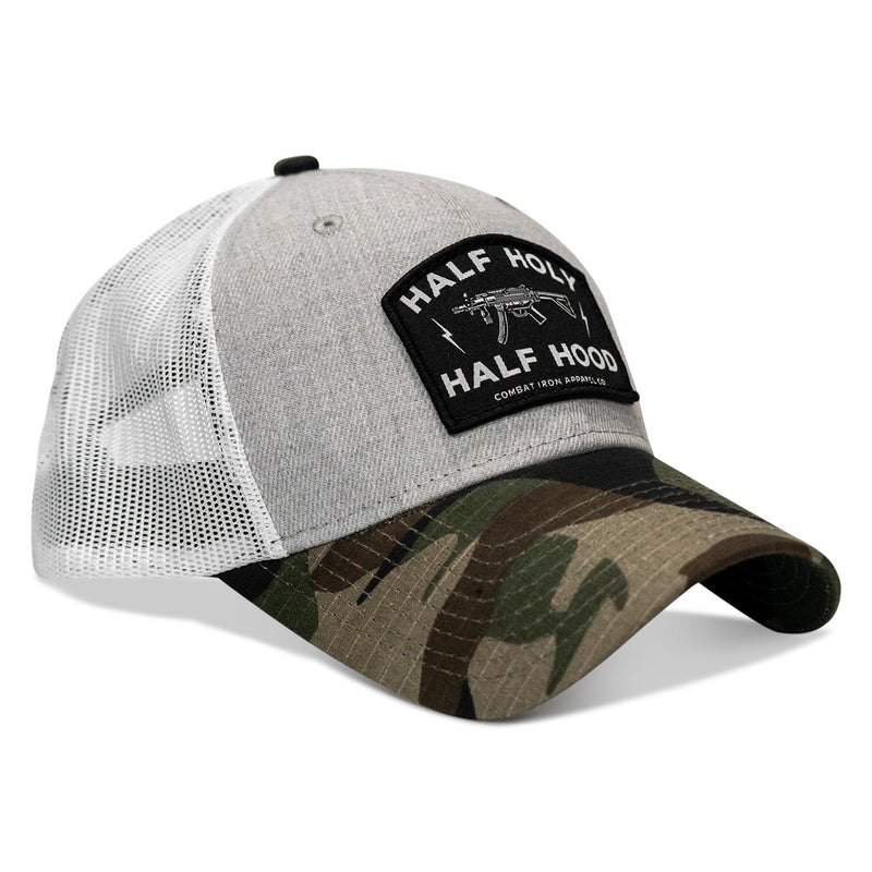 Load image into Gallery viewer, Half Holy. Half Hood. Patch Snapback Hat