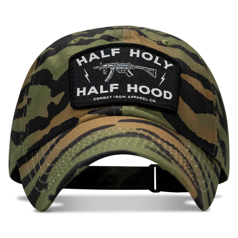 Load image into Gallery viewer, Half Holy. Half Hood Patch. Tactical Ripstop Mesh Snapback Hat