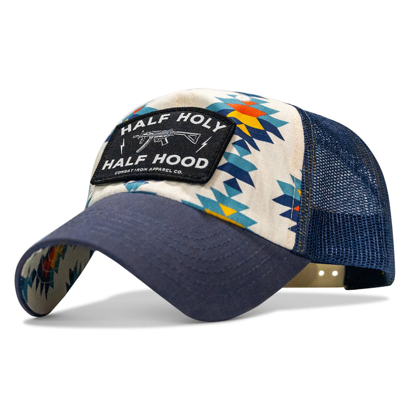 Load image into Gallery viewer, Half Holy. Half Hood Patch. Tactical Ripstop Mesh Snapback Hat