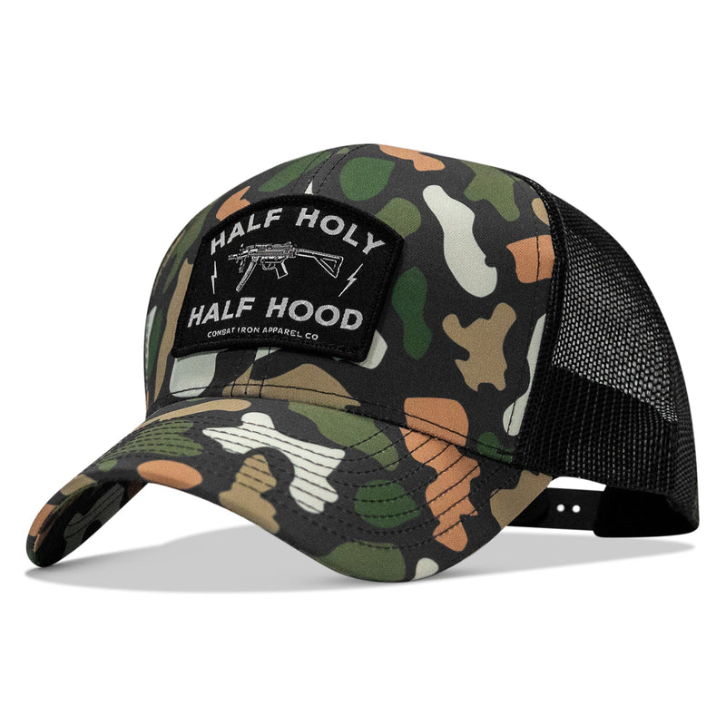 Load image into Gallery viewer, Half Holy. Half Hood. Patch Snapback Hat