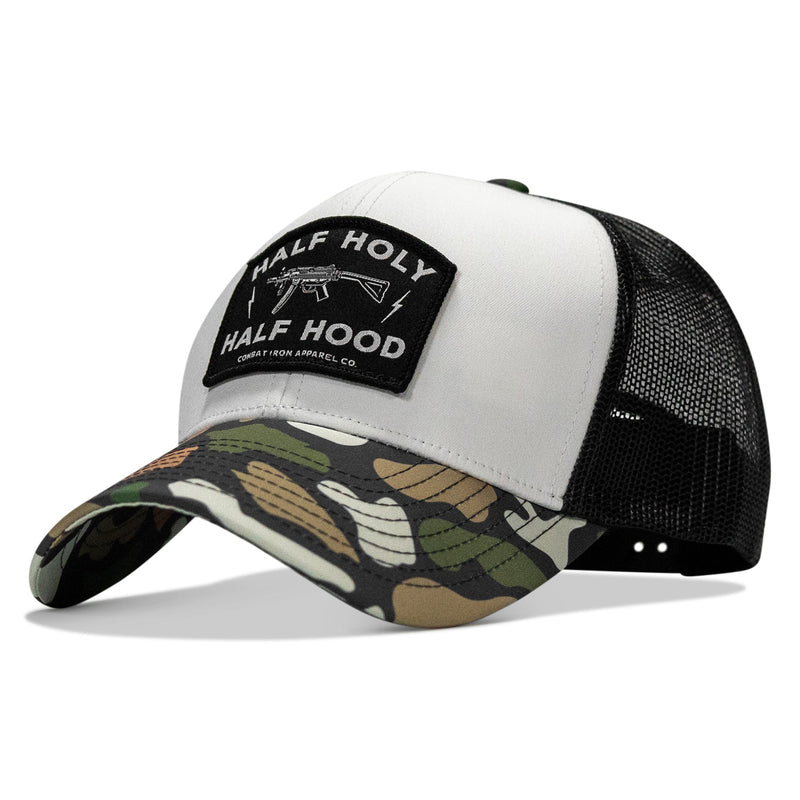 Load image into Gallery viewer, Half Holy. Half Hood. Patch Snapback Hat