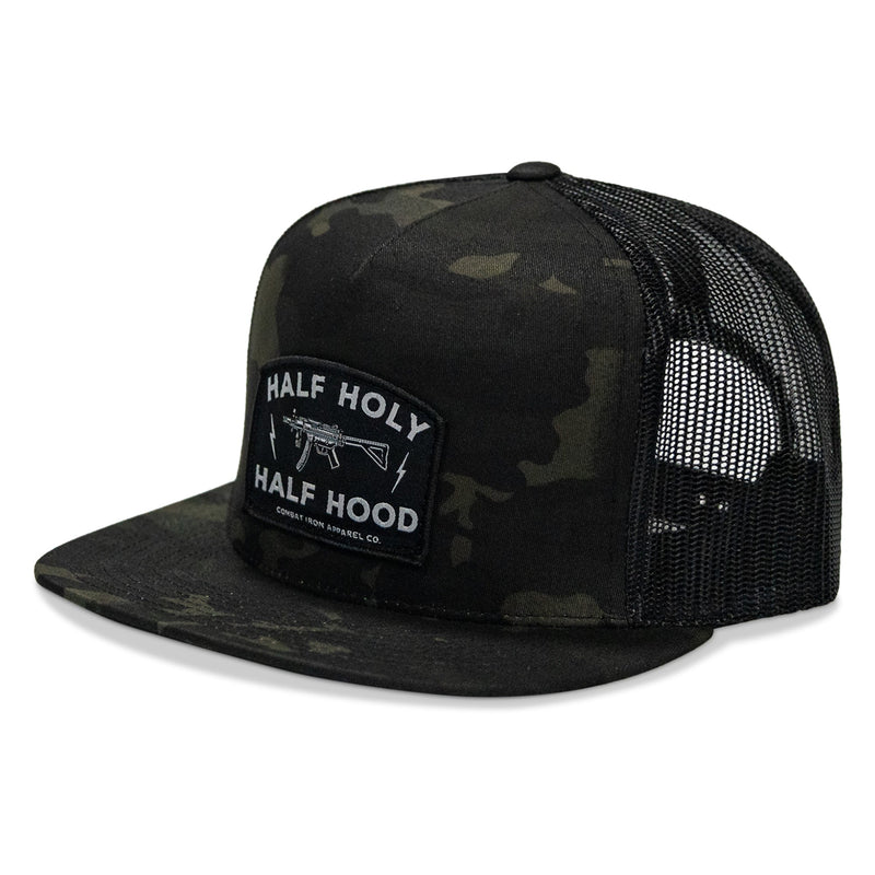 Load image into Gallery viewer, Half Holy. Half Hood. Flatbill Hat
