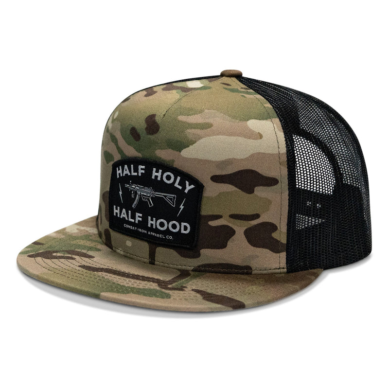 Load image into Gallery viewer, Half Holy. Half Hood. Flatbill Hat