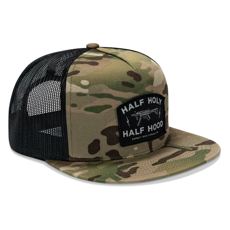 Load image into Gallery viewer, Half Holy. Half Hood. Flatbill Hat