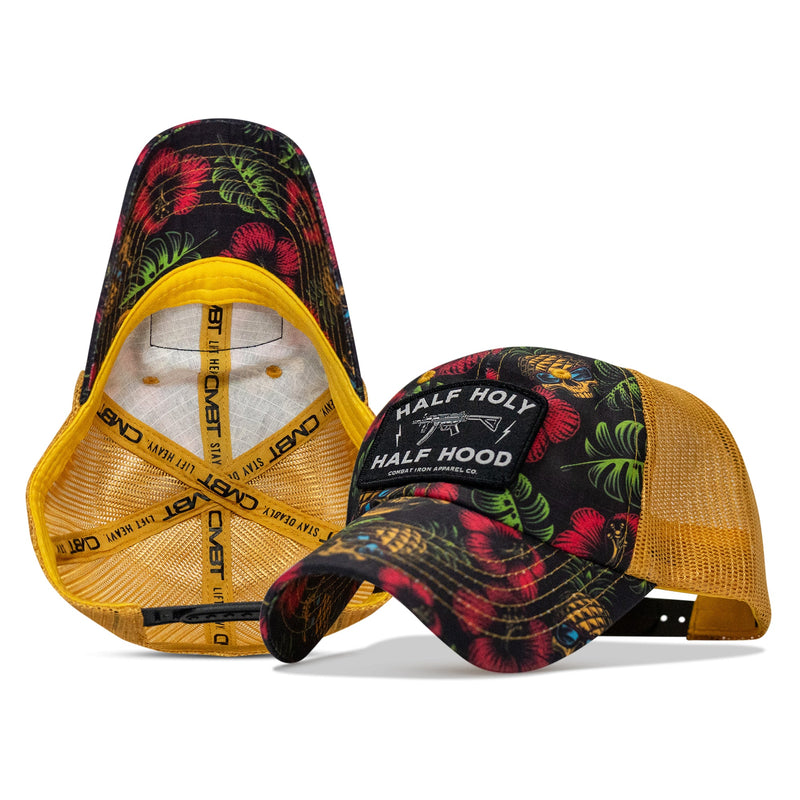 Load image into Gallery viewer, Half Holy. Half Hood Patch. Tactical Ripstop Mesh Snapback Hat
