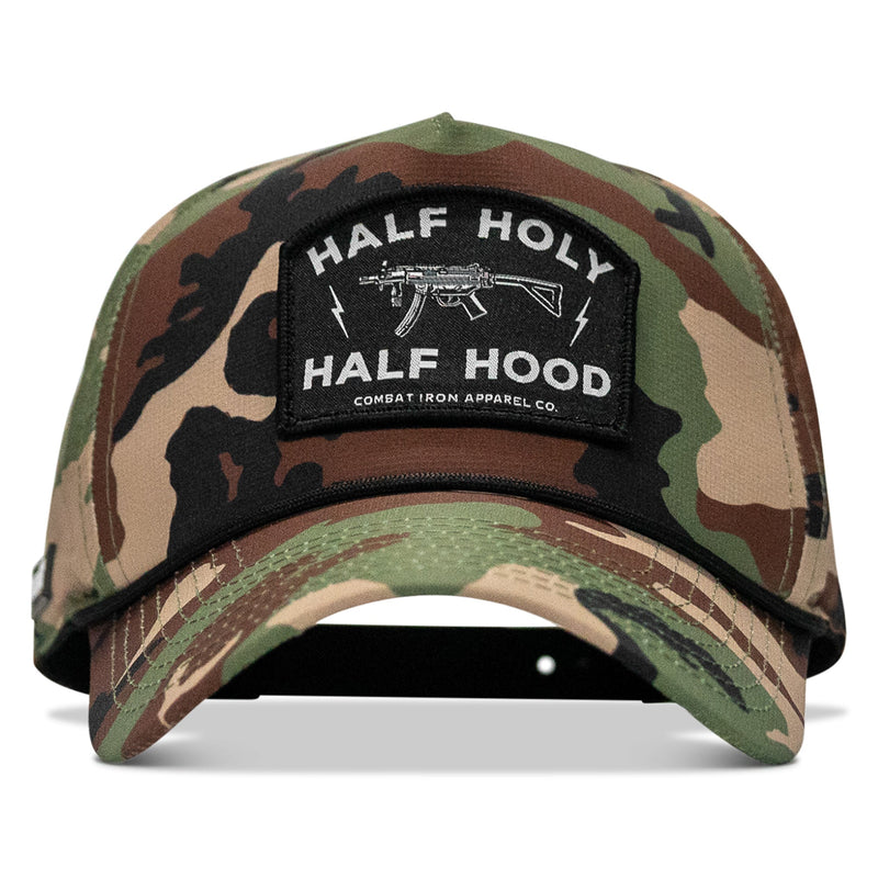 Load image into Gallery viewer, Half Holy. Half Hood. Patch Weekender Snapback