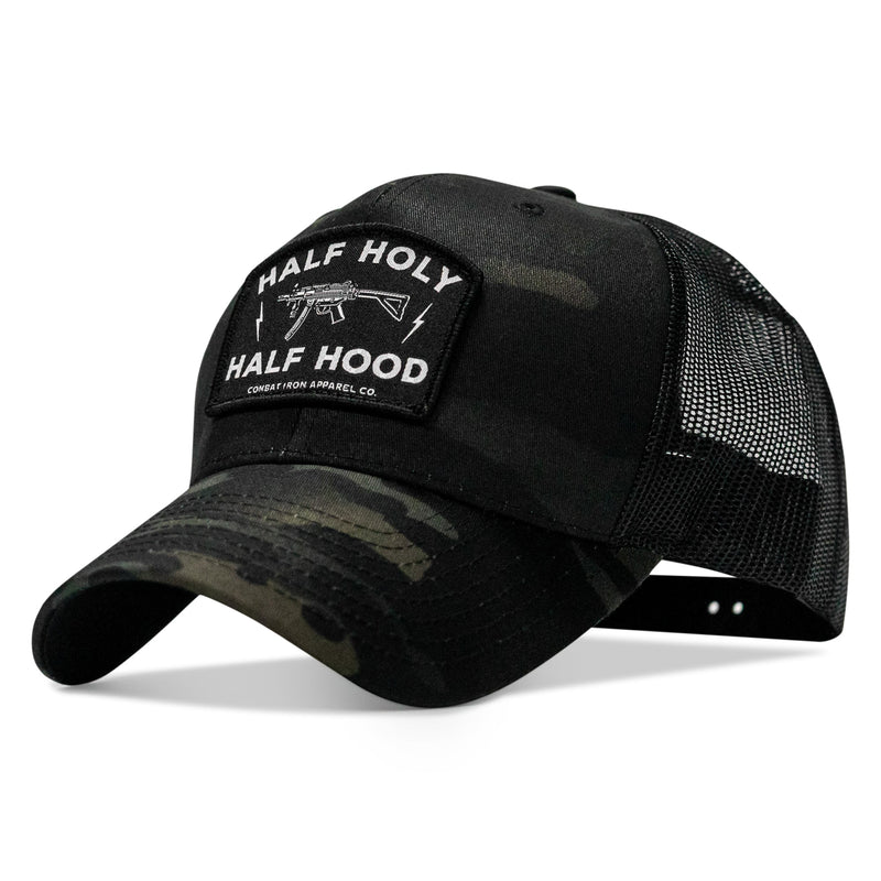 Load image into Gallery viewer, Half Holy. Half Hood. Patch Snapback Hat