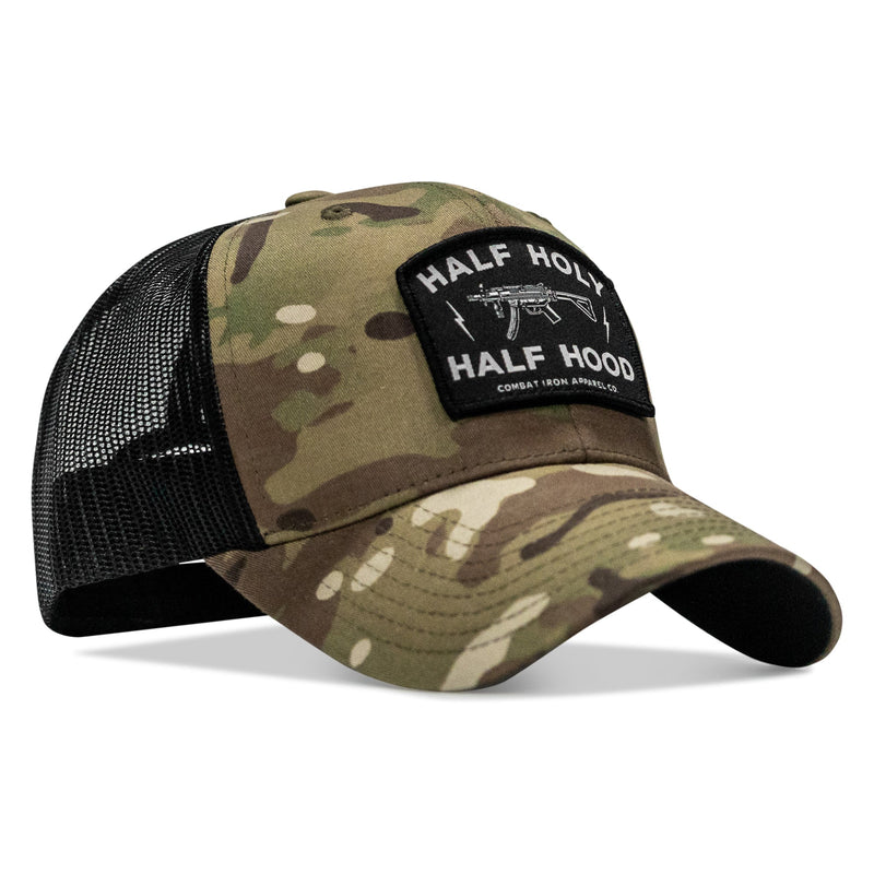 Load image into Gallery viewer, Half Holy. Half Hood. Patch Snapback Hat