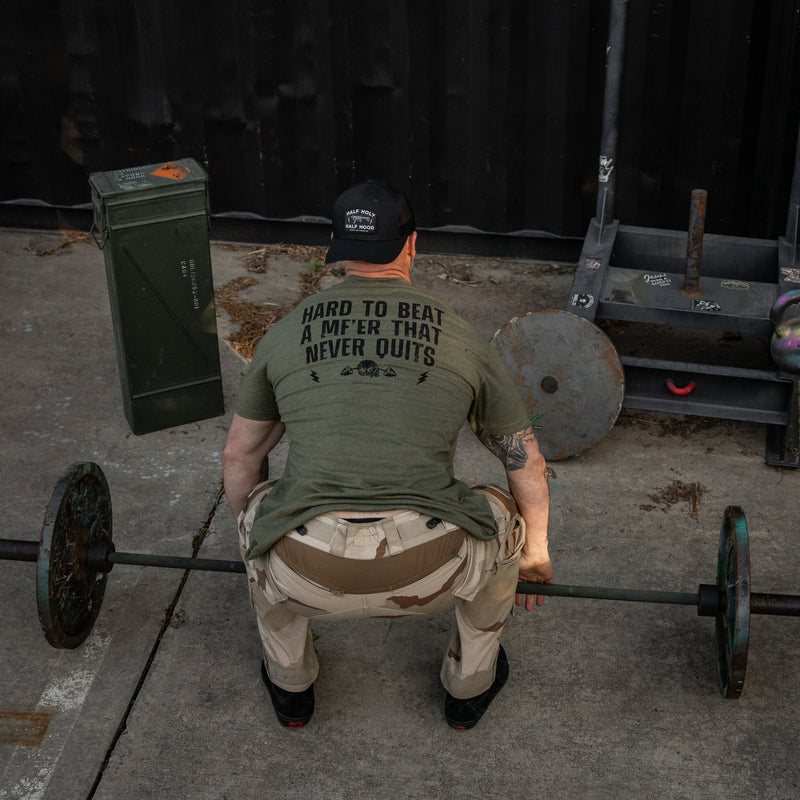 Load image into Gallery viewer, Hard To Beat A Mf'er That Never Quits Men's T-Shirt